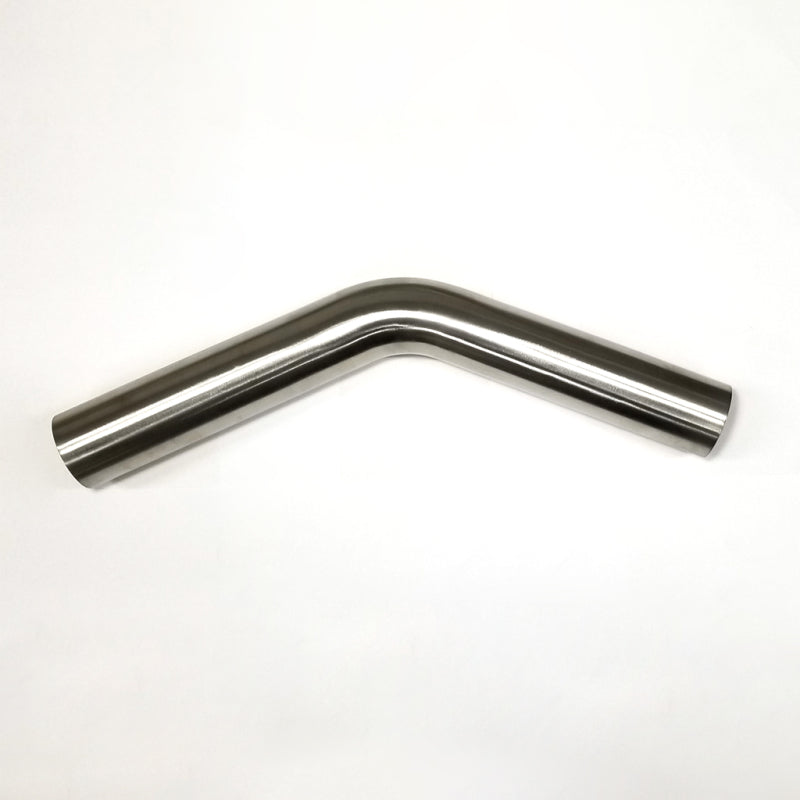 Stainless Bros 2.25in Diameter 1.5D / 3.375in CLR 45 Degree Bend 6.5in leg/6.5in leg Mandrel Bend