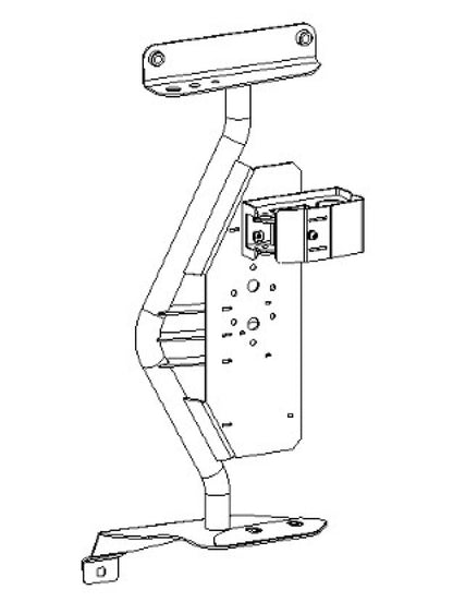 Go Rhino 18-24 Jeep Wrangler JL/JLU/JT Front Fender Jack Mount for Hi-Lift Jack - Tex. Blk