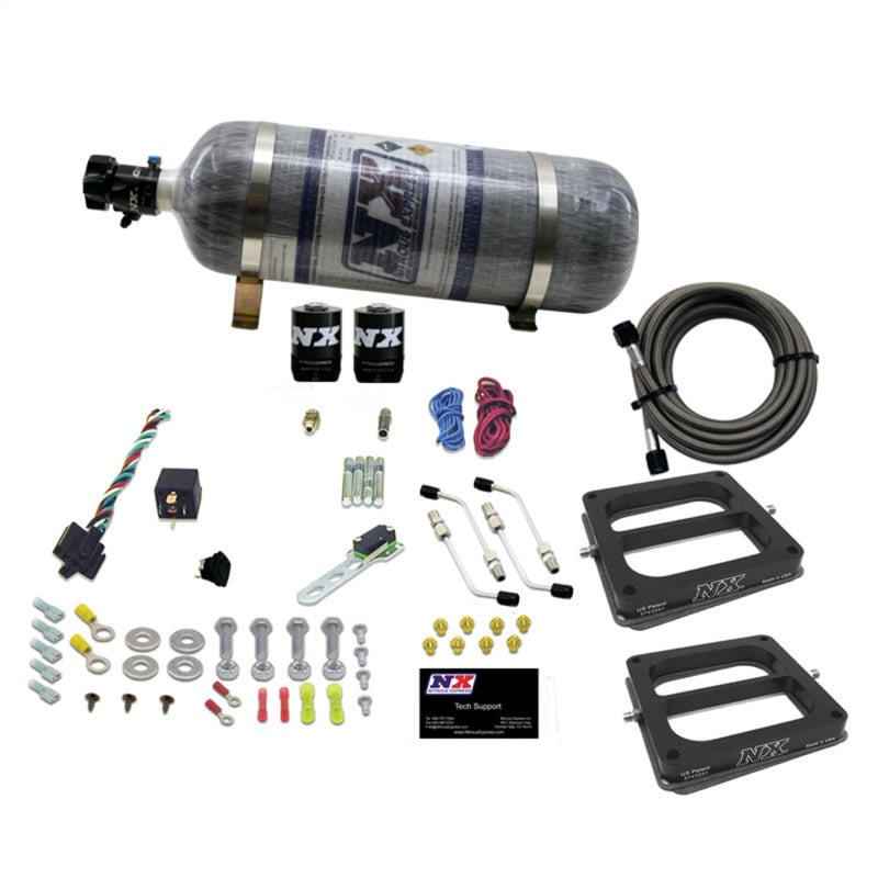 Nitrous Express Dual/Dominator/Gasoline Nitrous Kit (50-300HP) w/Composite Bottle