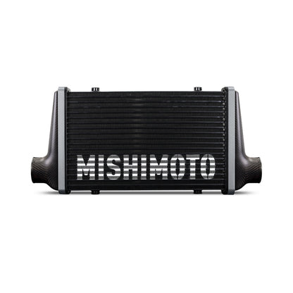 Mishimoto Universal Carbon Fiber Intercooler - Gloss Tanks - 450mm Black Core - C-Flow - DG V-Band