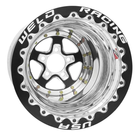 Weld Alumastar 2.0 15x10 / 5x4.75 BP / 7in. BS Black Wheel - Black Single Bead Lock MT