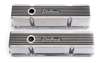 Edelbrock Valve Cover Elite II Series Chevrolet 1959-1986 262-400 CI V8 Tall Polished