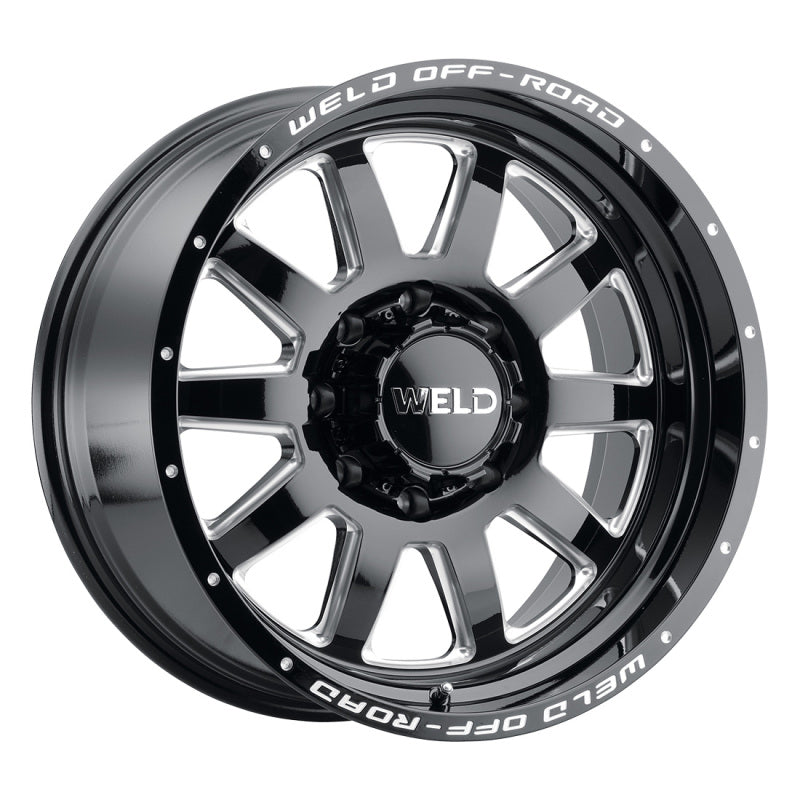 Weld Off-Road W102 20X12 Stealth 8X170 ET-44 BS4.75 Gloss Black MIL 125.1