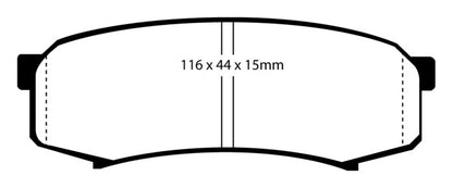 EBC 10+ Lexus GX460 4.6 Yellowstuff Rear Brake Pads