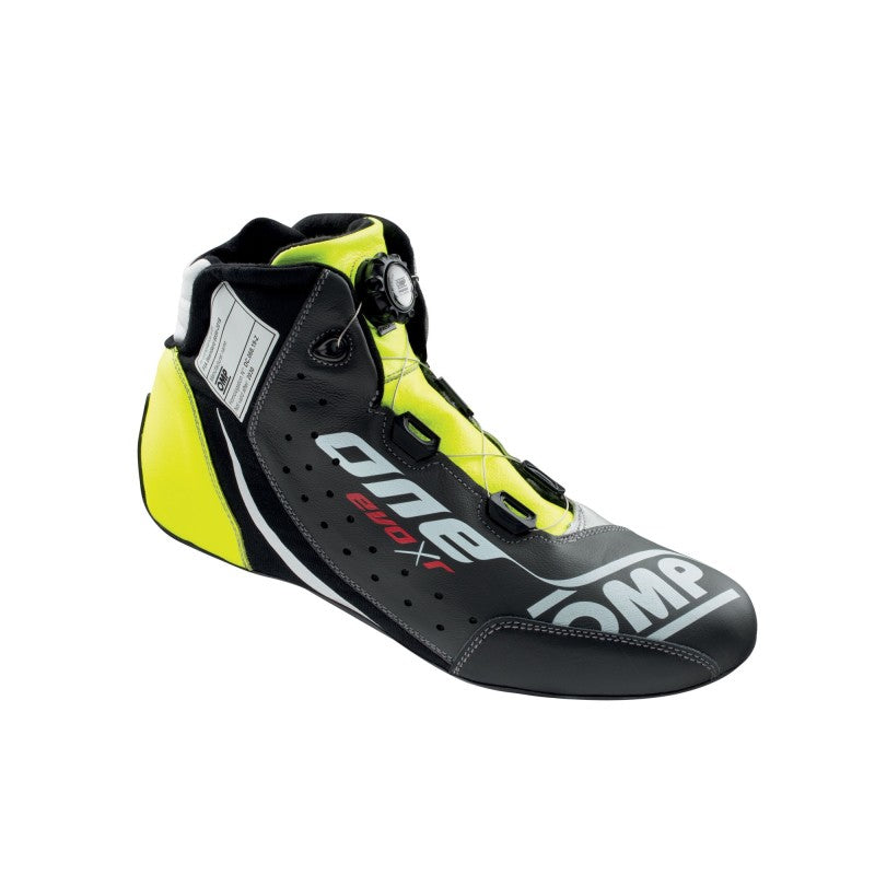 OMP One Evo X R Shoes Black/Silver/Fluorescent Yellow - Size 41 (Fia 8856-2018)