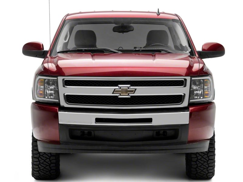 Raxiom 07-13 Chevrolet Silverado 1500 Axial Series Headlights w/ LED Bar- Blk Housing (Clear Lens)