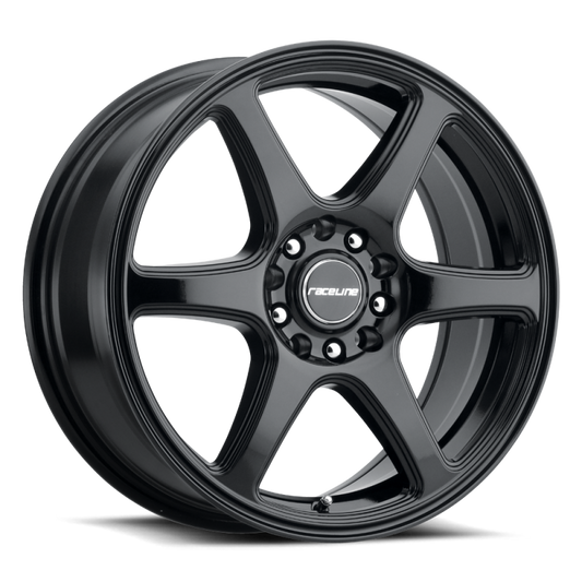 Raceline 146B Matrix 14x5.5in / 4x100/4x114.3 BP / 35mm Offset / 72.62mm Bore - Gloss Black Wheel