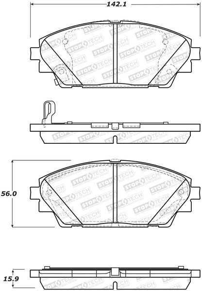 StopTech 14-18 Mazda 3 Street Performance Front Brake Pads