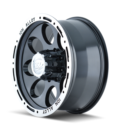 ION Type 174 15x8 / 5x139.7 BP / -27mm Offset / 108mm Hub Black/Machined Wheel