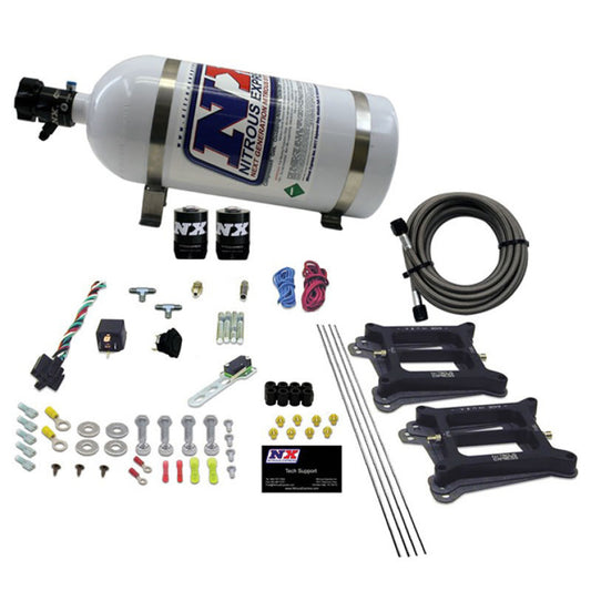 Nitrous Express Dual/4150/Gasoline Nitrous Kit (50-300HP) w/10lb Bottle