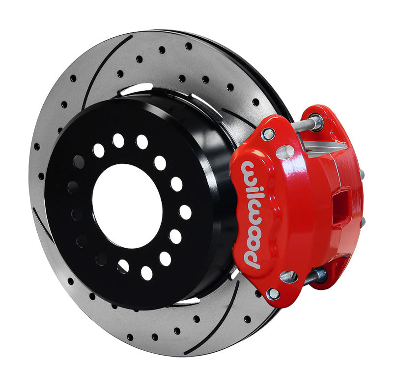 Wilwood D154 P/S P-B Kit Drilled-Red Mopar/Dana 2.50in Off w/Snap Ring Brng