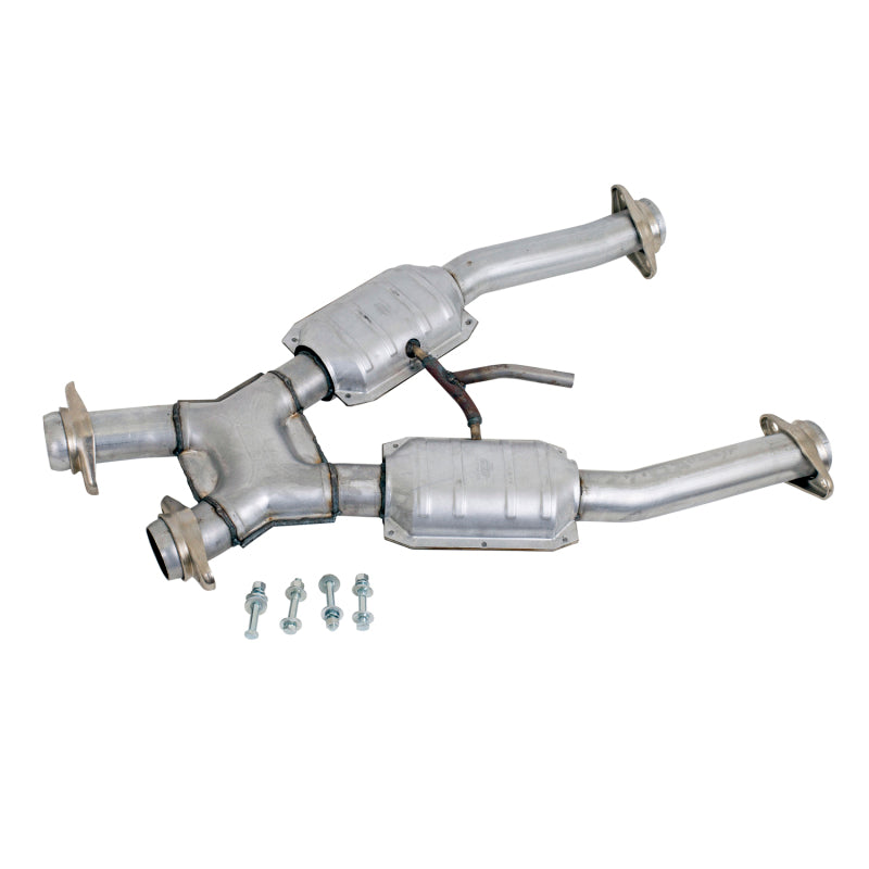 BBK 94-95 Mustang 5.0 Short Mid X Pipe With Catalytic Converters 2-1/2 For BBK Long Tube Headers