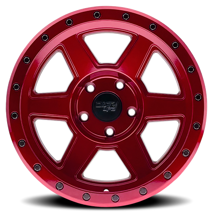 Dirty Life 9315 Compound 17x9 / 5x127 BP / -12mm Offset / 78.1mm Hub Crimson Candy Red Wheel