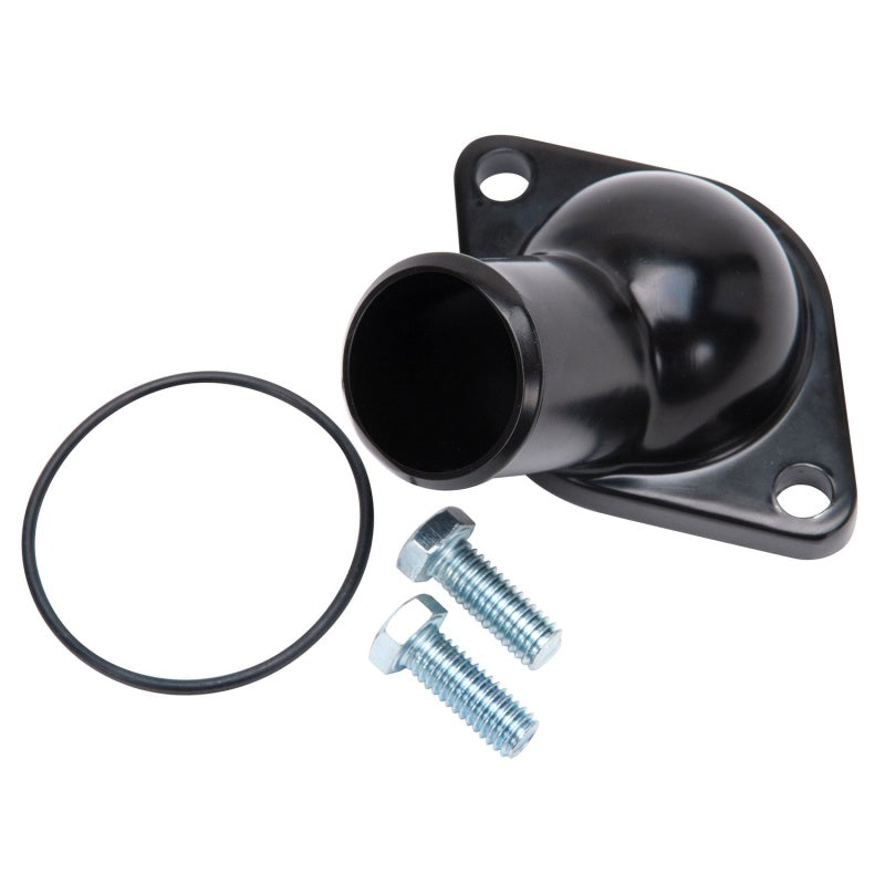 Edelbrock Chevy 15 Deg. Water Neck Steel - Black