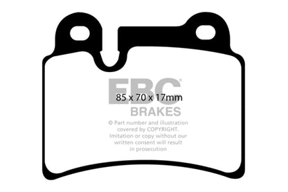 EBC 06-09 Volkswagen Touareg 3.6 (2 pin holes at top of backplate) Ultimax2 Rear Brake Pads