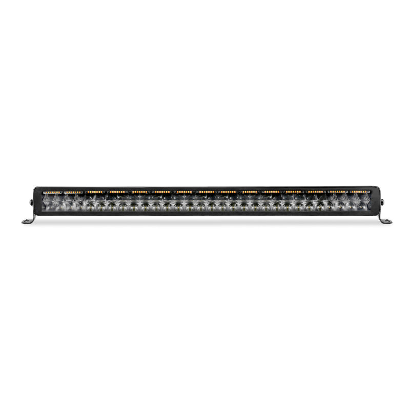 Go Rhino Xplor Blackout Combo Series Dbl Row LED Light Bar w/Amber (Side/Track Mount) 32in. - Blk