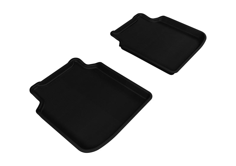 3D MAXpider 2009-2012 BMW 7 Series LI F02/F04 Kagu 2nd Row Floormats - Black