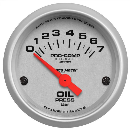 Autometer Ultra-Lite 52mm 0-7 Bar Electronic Oil Pressure Gauge