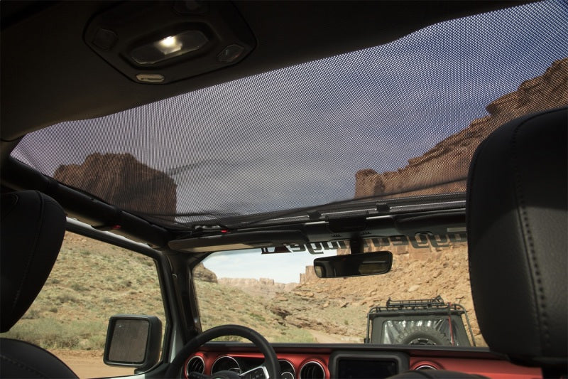 Rugged Ridge Eclipse Sun Shade Black Front 18-20 Jeep Wrangler JLU/JT