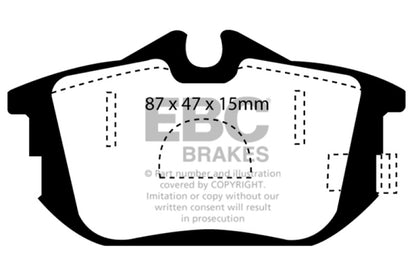 EBC 99-04 Volvo S40 1.9 Turbo T4 (200 BHP) Ultimax2 Rear Brake Pads