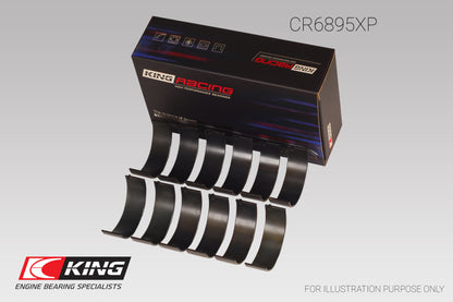 King Ford Ecoboost 3.5L V6 (Size 0.25) pMaxBlack Coated Connecting Rod Bearing Set