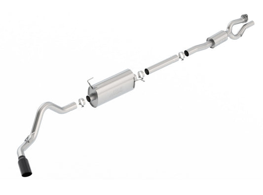 Borla S-Type Cat-Back 17-19 Ford F-250/350 Super Duty Side Exit Exhaust - Black Chrome Tip