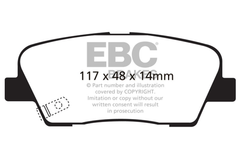 EBC 06-09 Hyundai Entourage 3.8 Greenstuff Rear Brake Pads