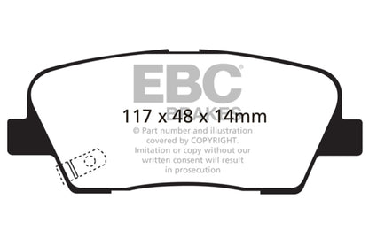 EBC 06-09 Hyundai Entourage 3.8 Ultimax2 Rear Brake Pads