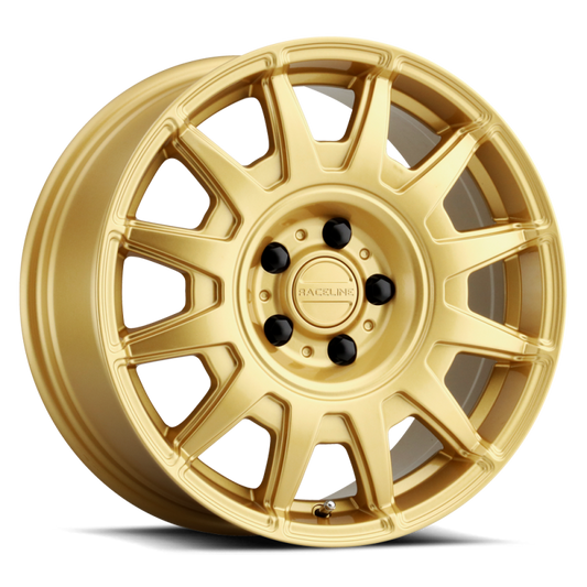 Raceline 401GD Aero 15x7in / 5x114.3 BP / 15mm Offset / 72.62mm Bore - Gloss Gold Wheel