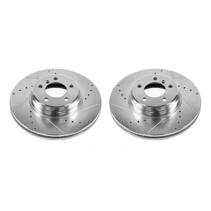 Power Stop 03-05 Land Rover Range Rover Front Evolution Drilled & Slotted Rotors - Pair