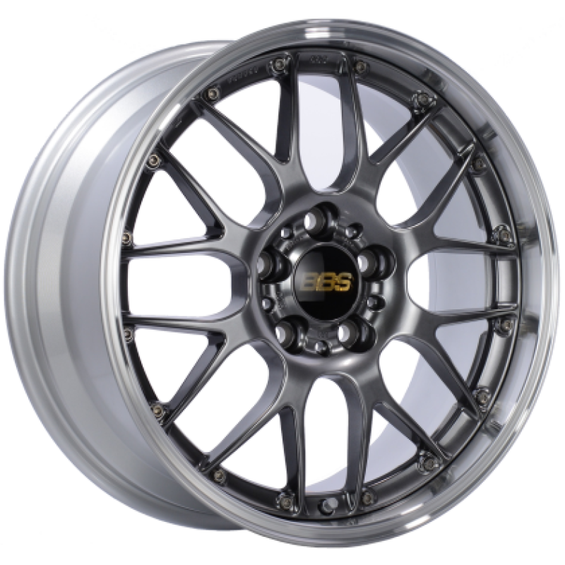 BBS RS-GT 20x8.5 5x112 ET38 Diamond Black Center Diamond Cut Lip Wheel - 82mm PFS Required