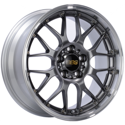 BBS RS-GT 20x9.5 5x114.3 ET38 Diamond Black Center Diamond Cut Lip Wheel -82mm PFS/Clip Required