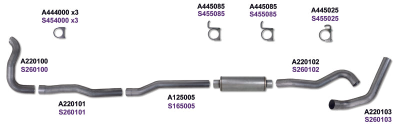 Diamond Eye KIT 4in Turbo Back Single SS DDG4X4 89-93 Dodge 5.9L Cummins 2500/3500