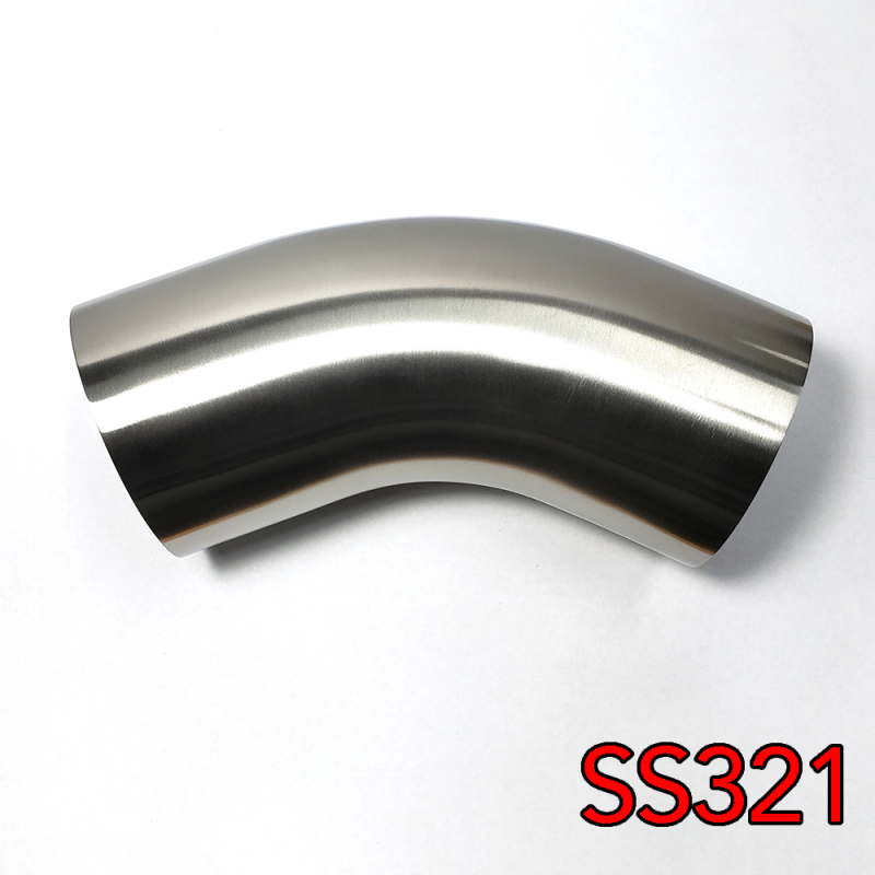 Stainless Bros 4in SS321 45 Deg Mandrel Bend Elbow - 1D Radius 16GA/.065in Wall (No Leg)