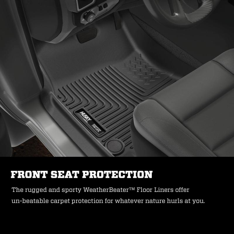 Husky Liners 09-10 Dodge Ram 1500/2500/3500 WeatherBeater Front Row Black Floor Liners