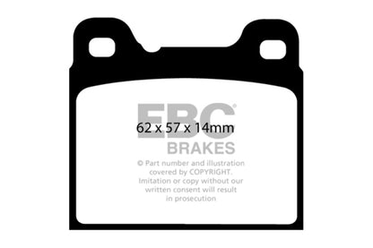 EBC 91-93 Volvo 740 2.3 (ABS) (Girling) Ultimax2 Rear Brake Pads