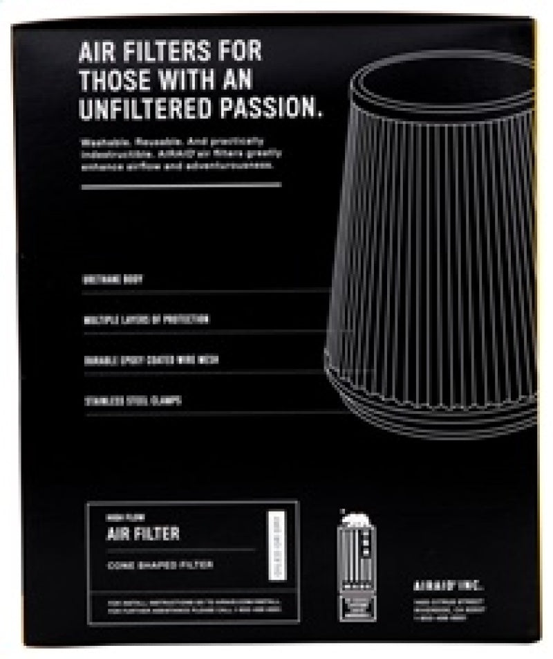 Airaid Universal Air Filter - Cone 6in Flange x 7-1/4in Base x 5in Top x 8in Height