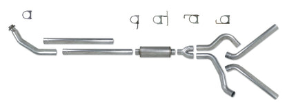 Diamond Eye KIT 4in Turbo Back DUAL AL: 94-02 DODGE CUMMINS 5.9L