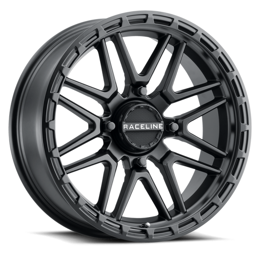 Raceline A11B Krank-Xl 22x7in / 4x156 BP / 0mm Offset / 132.5mm Bore - Satin Black Wheel