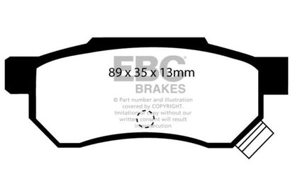 EBC 92-94 Acura Integra 1.7 Vtec Greenstuff Rear Brake Pads