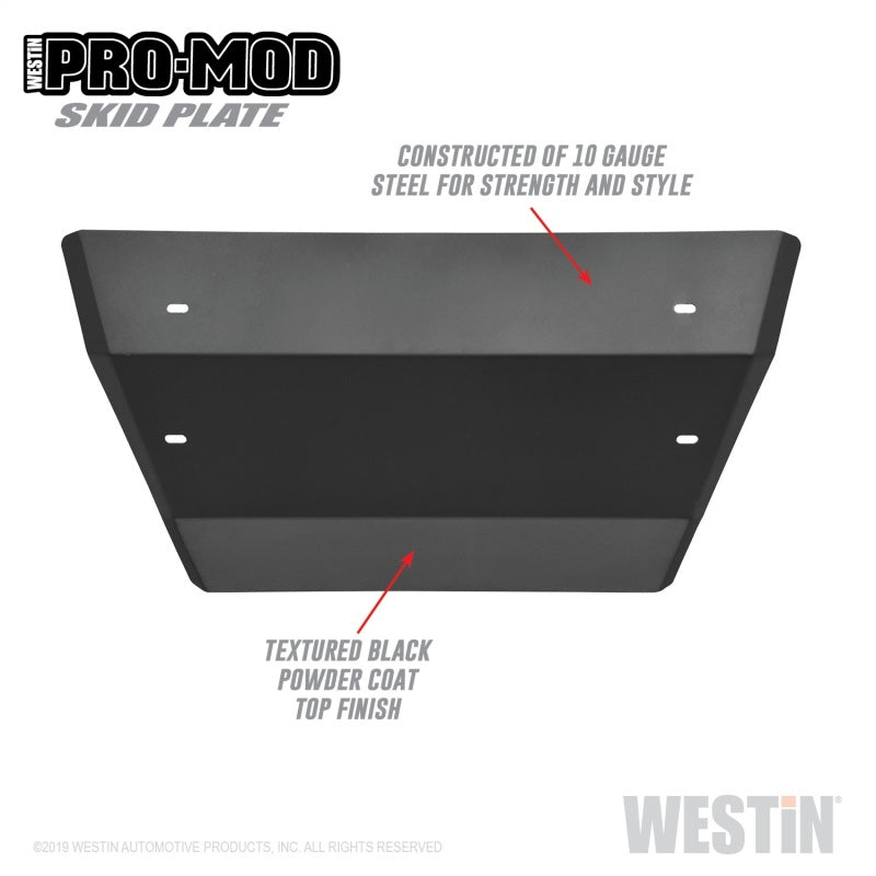 Westin 19-21 Chevrolet Silverado 1500 Outlaw/Pro-Mod Skid Plate - Tex. Blk