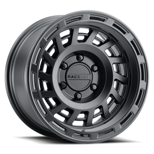 Raceline 957B Halo 17x9in / 8x165.1 BP / -12mm Offset / 130.81mm Bore - Satin Black Wheel