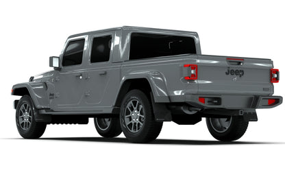 Rally Armor 19-25 Jeep JT Gladiator (Mojave/Rubicon) Black Mud Flap w/Grey Logo