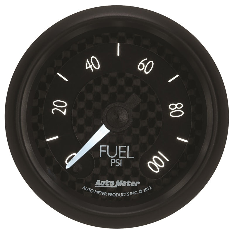 Autometer GT Series 52mm Full Sweep Electronic 0-100 PSI Fuel Pressure Gauge