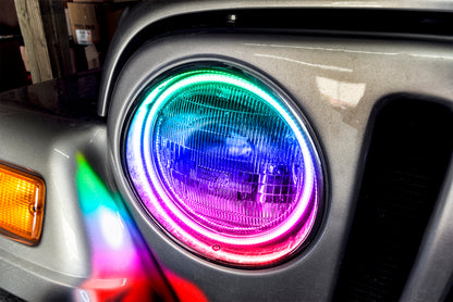 Oracle Jeep Wrangler TJ 97-06 LED Waterproof Halo Kit - ColorSHIFT w/o Controller SEE WARRANTY