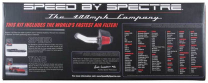 Spectre 04-08 Ford F150 V8-5.4L F/I Air Intake Kit - Clear Anodized w/Red Filter