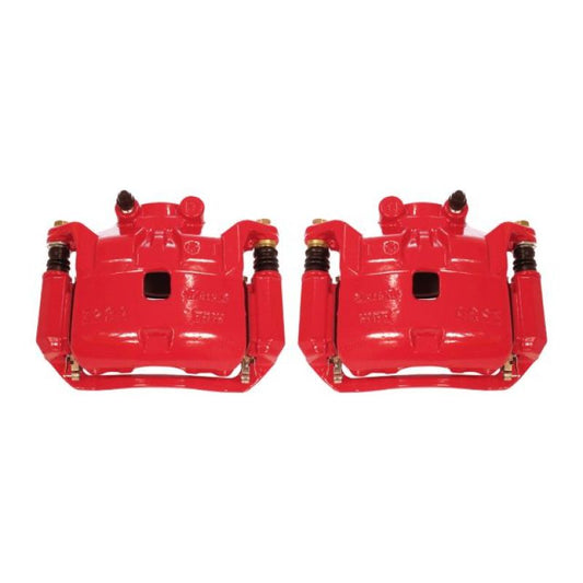 Power Stop 12-18 Nissan Versa Front Red Calipers w/Brackets - Pair