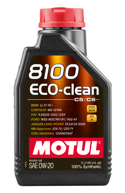 Motul 1L Synthetic Engine Oil 8100 Eco-Clean 0W20