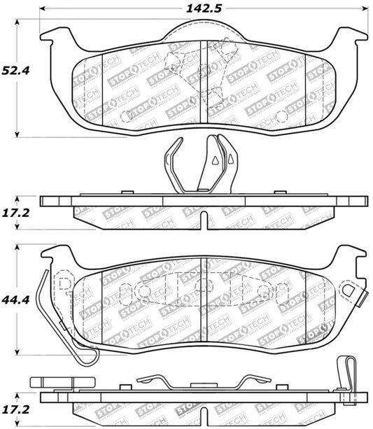 StopTech Street Touring 04-15 Nissan Titan Rear Brake Pads