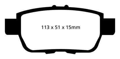 EBC 09-14 Acura TL 3.5 Redstuff Rear Brake Pads